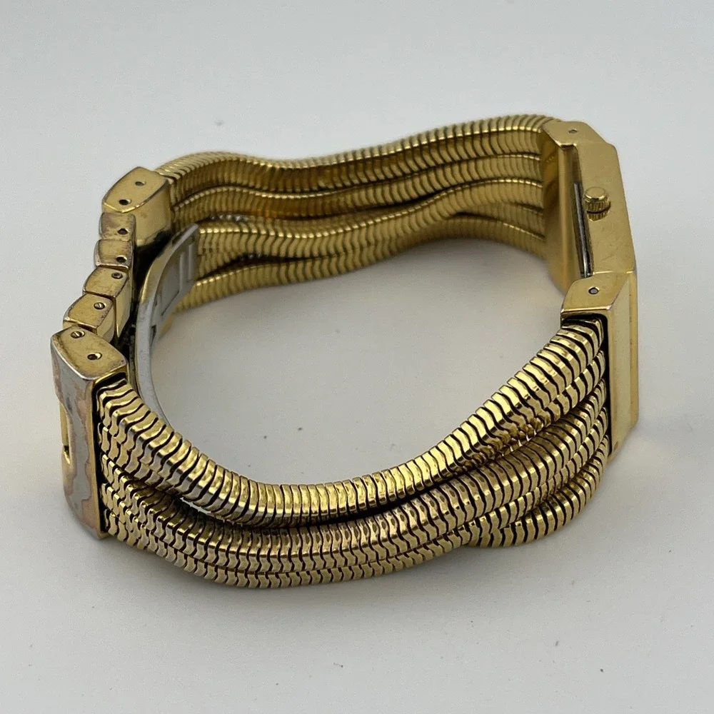 Ecclissi‎ Gold Plated Quartz Watch Women 25mm Case 7.75